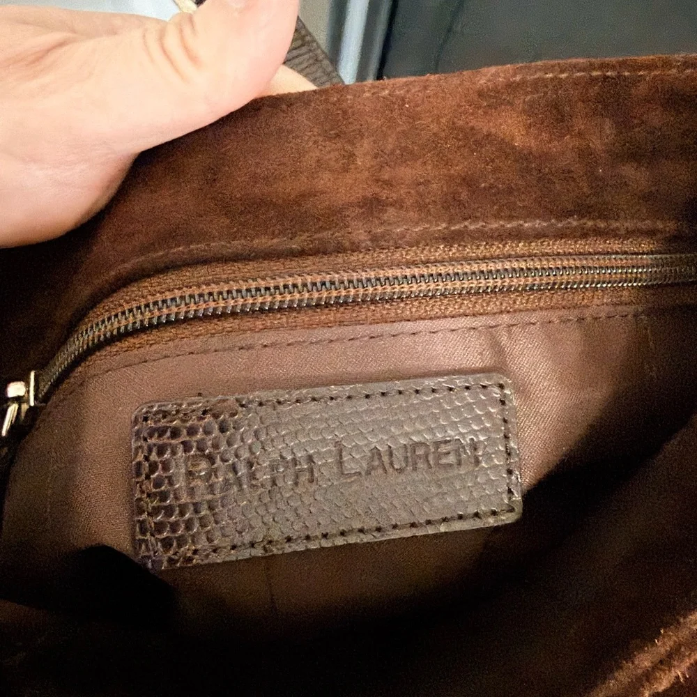Ralph Lauren Chocolate Suede Bag - Picture 12 of 13